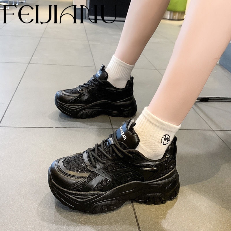 FEIJIANU  giày thể thao nữ đáy dày  Thoải mái Siêu nhẹ Phong cách đơn giản Đế chống trơn trượt FYD23C02EP 49Z231204