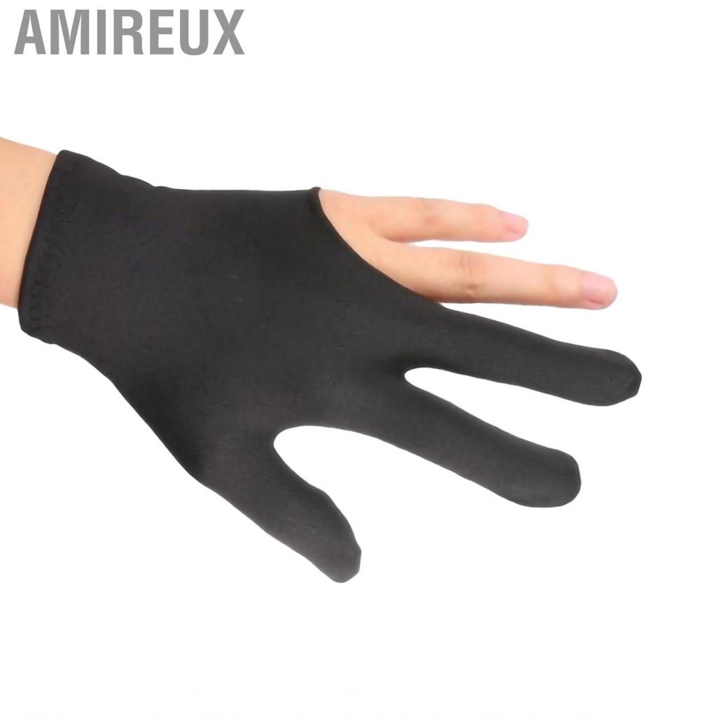Amireux Billiards Gloves Elastic 3 Finger Snooker Cue Glove for Men Women Pool Accessory Billiard Parts