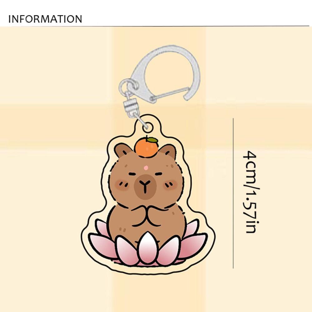 Mmluck capibara Móc Chìa Khóa acrylic Đáng Yêu Vui Nhộn Bằng acrylic unisex