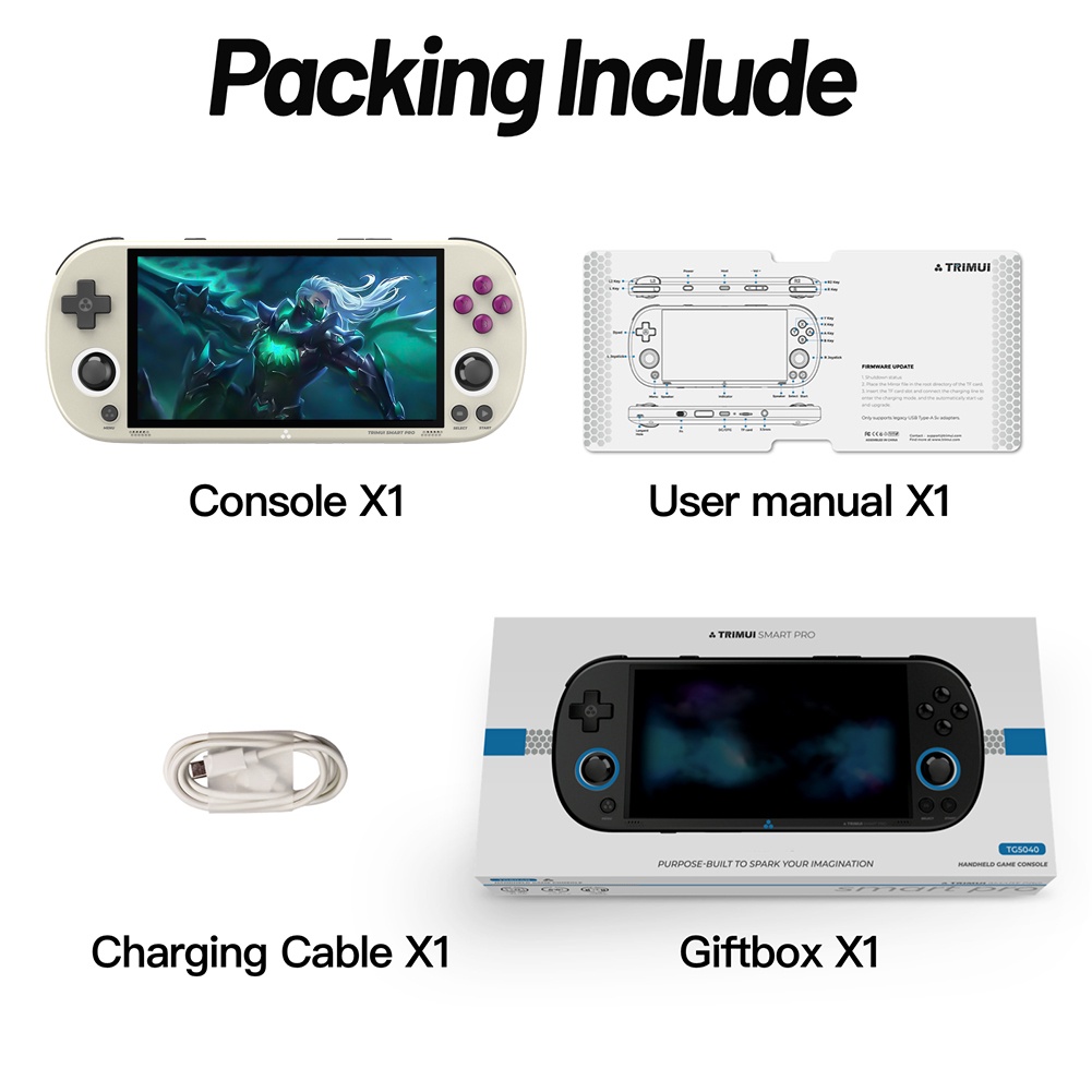 Trimui Máy Chơi game Cầm Tay 4.96 inch 10000 + game 5000mah 64 / 128 / 256gb