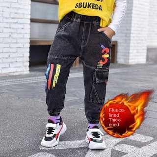 Quần yếm denim cỡ lớn thời trang thu đông cho bé trai