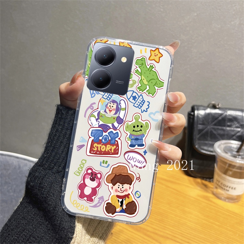 Ốp Điện Thoại silicone Mềm Trong Suốt In Hình Gấu Bông Hoạt Hình Cho vivo y27s v29 v29e 5g 2023