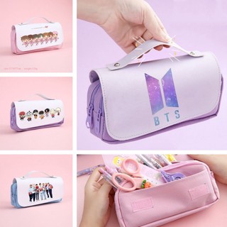 Hộp đựng bút chì BTS Hàn Quốc BT21 Túi đựng bút sinh viên Văn phòng phẩm