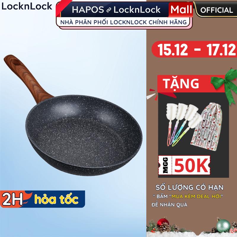 Chảo LocknLock chống dính 20cm 24cm dùng được bếp từ an toàn, ít khói, làm nóng nhanh LBU1243C - HAPOS