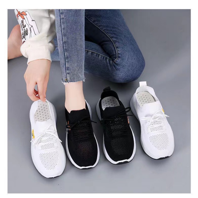 Qualitell Store Giày Thể Thao Đế Mềm Phối Lưới Thoáng Khí Thoải Mái Thời Trang Mùa Thu Cho Nữ