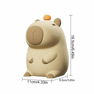 Capybara Night Light, Capybara Shape Soft Light Guinea Pig Night Light, Creative Touch Control USB Rechargeable Silicone Table Decoration Lamp Living Room