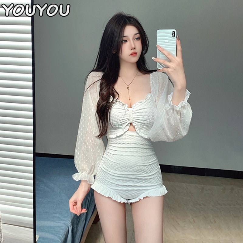 Youyou Đồ Bơi Một Mảnh Che Phủ Toàn Thân Cao Cấp Hở Lưng Mặc Khi Tắm Nóng Mùa Xuân Cho Nữ | BigBuy360 - bigbuy360.vn