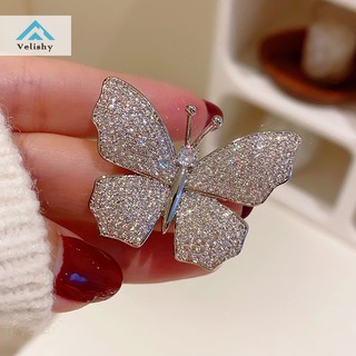 Trâm cài áo hình bướm đính đá thời trang cho nữ