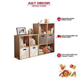 Kệ gỗ tổ ong 3 tầng, kệ sách tổ ong sang trọng, hiện đại, gọn gàng chất gỗ MDF dày 12mm