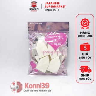 SET 4 MÚT TRANG ĐIỂM SPOGNE PUFF HÌNH KHỐI, HÀNG NỘI ĐỊA NHẬT, thích hợp cho việc tán kem nền hay phấn bột
