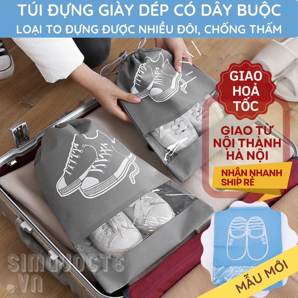 Túi Đựng Giày Hoạ Tiết Chống Bẩn Đi Du Lịch Tiện Lợi