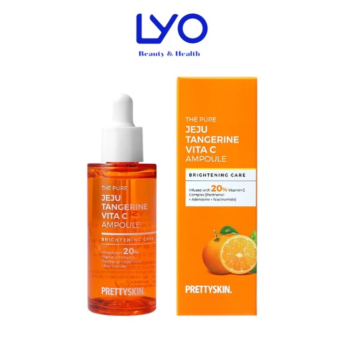 Serum Tinh Chất Prettyskin The Pure Jeju Tangerine Vita C Ampoule Dưỡng Ẩm & Làm Trắng Da 52ml