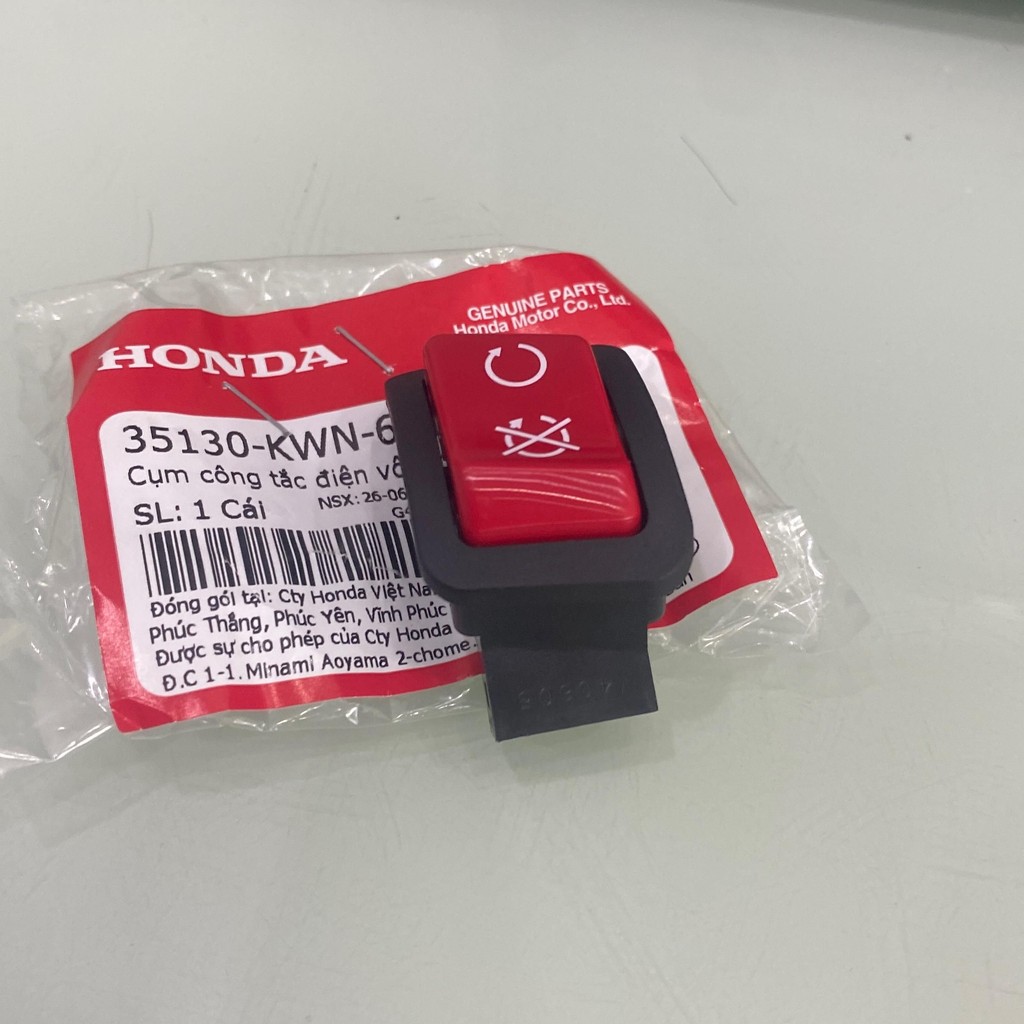 Cụm công tắc điện vô lăng Nút công tắc màu đỏ idling stop SH 350i 300i CHÍNH HÃNG HONDA
