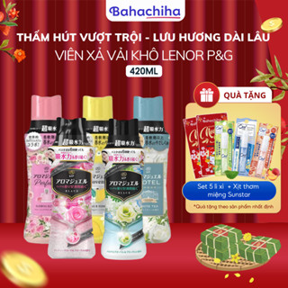 Viên xả vải khô Lenor Happiness Aroma Jewel 420ml  hương liệu cao cấp giúp vải luôn thơm mát cả ngày - Bahachiha