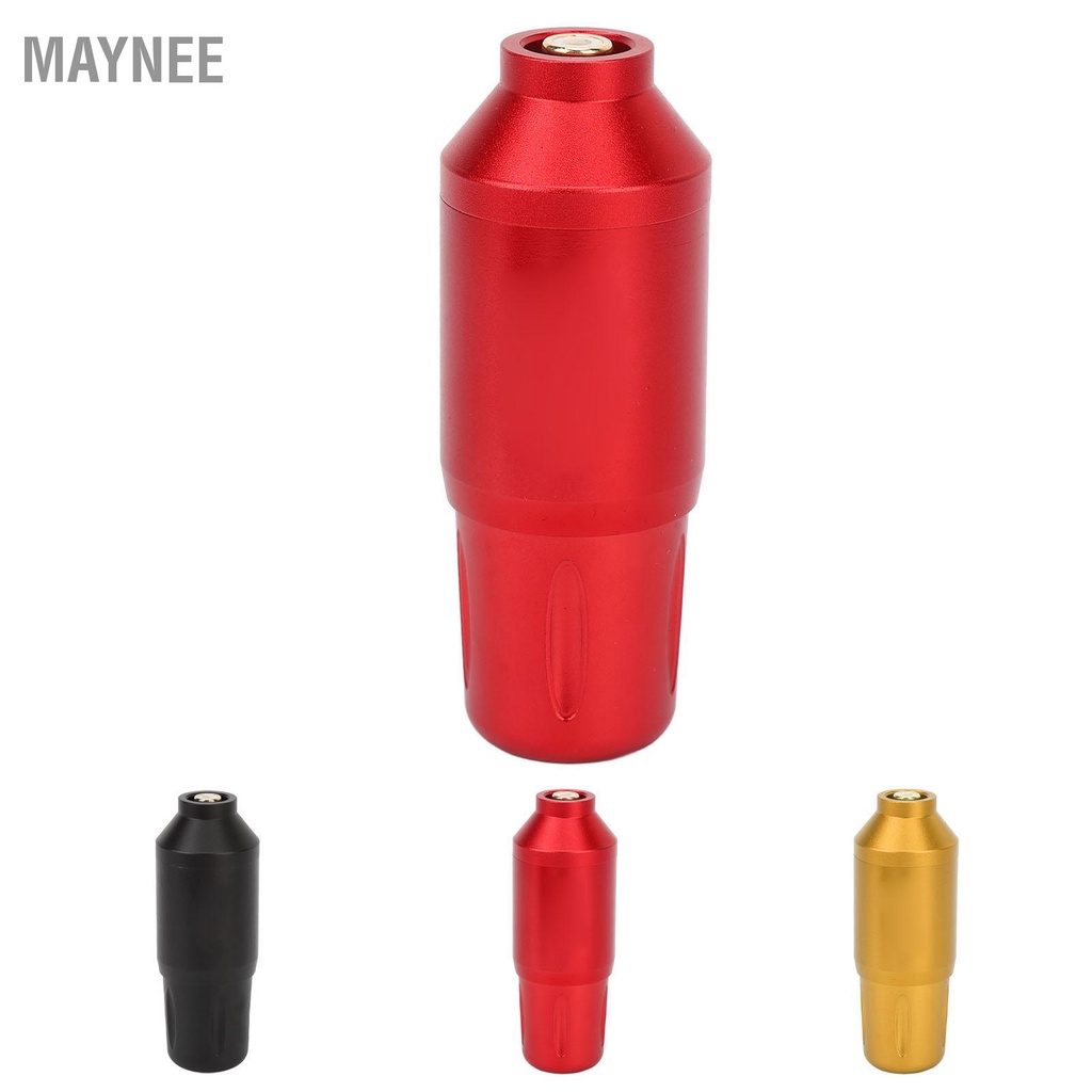 Maynee Máy Xăm Bút Hợp Kim Nhôm Xoay Ngắn Đầu Nối RCA Có Hình Kẹp Dây snowa