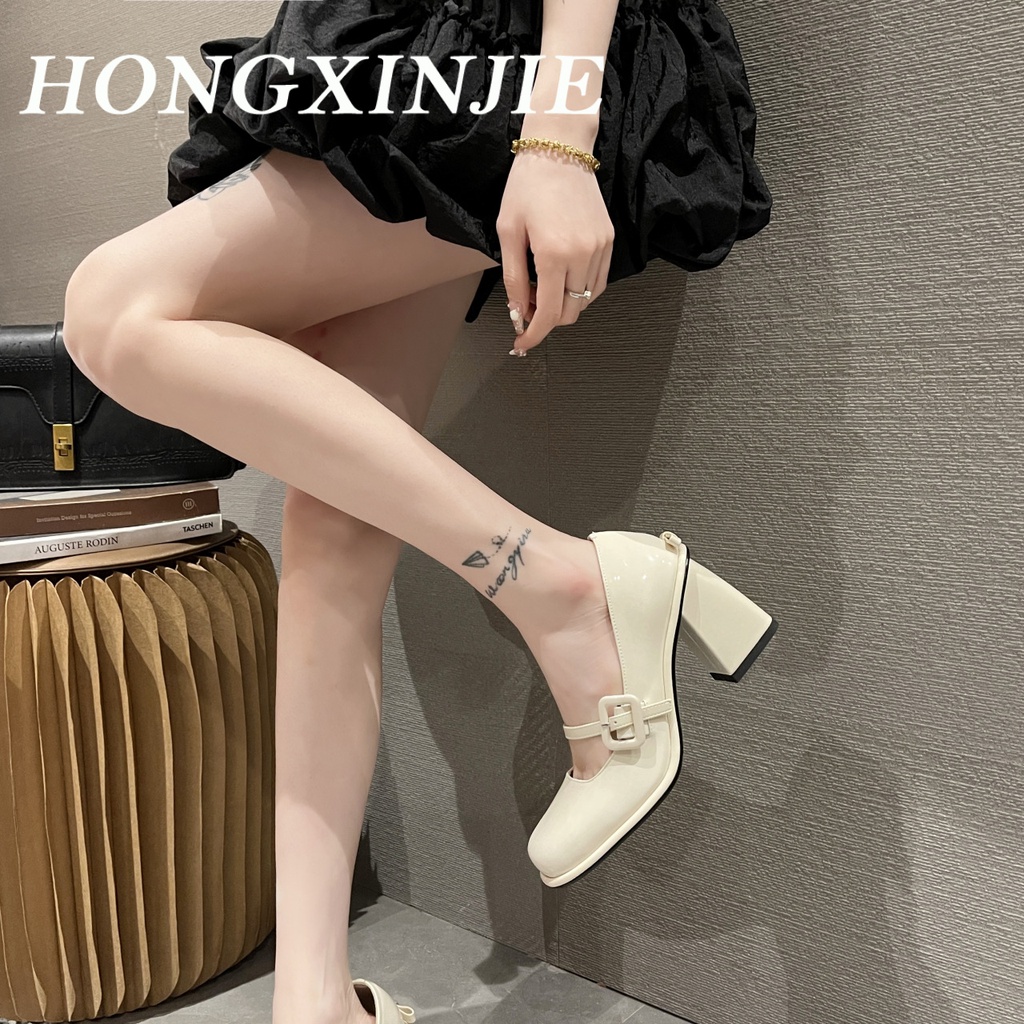 HONGXINJIE Giày Cao Gót Mũi Nhọn GIÀY SANDAL Thời Trang Mới 2023 Cho Nữ B95G086 35Z230831