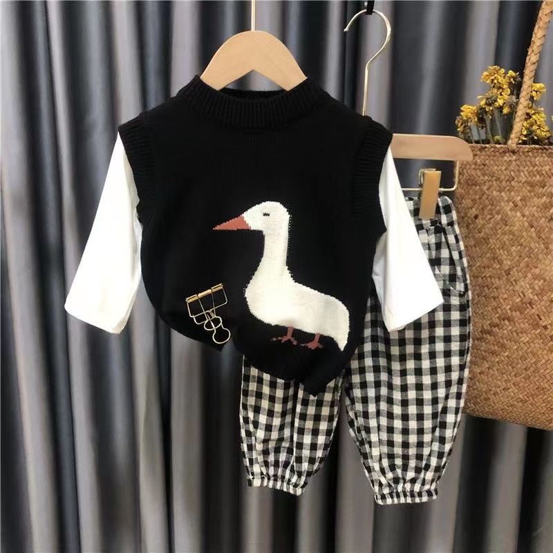 Áo sweater Dệt Kim Không Tay Phong Cách Hàn Nhật Mới 2023 Cho Bé Trai Và Bé Gái