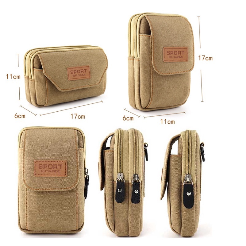 Túi Đeo Hông Đựng Điện Thoại Đa Năng Chống Mòn 6.5-inch Cho Nam