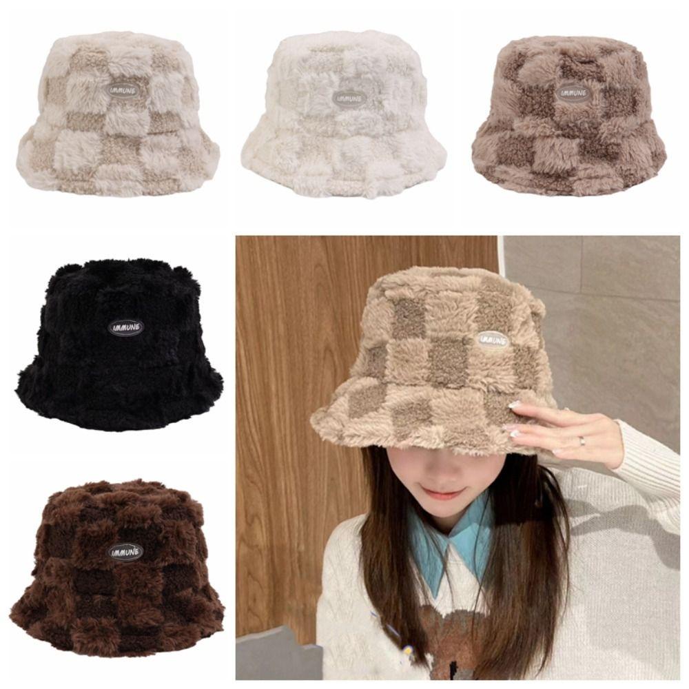 Augustine Nón bucket Lông Cừu Dày Chống Lạnh Phong Cách retro Cho Nữ