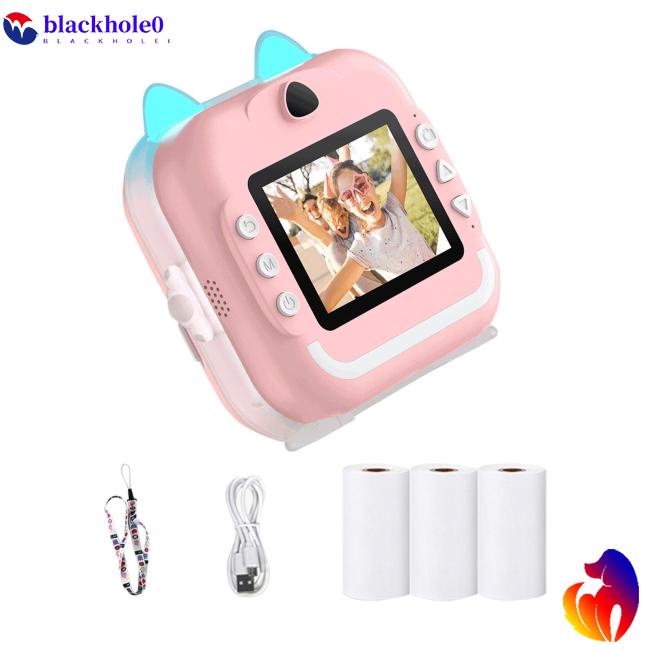 Bh q5 Máy Ảnh In Tức Thì Với Màn Hình 2 inch Và Dây Buộc Bằng Giấy Làm Quà Tặng Đồ Chơi Cho Bé Trai Bé Gái 3-12 Tuổi