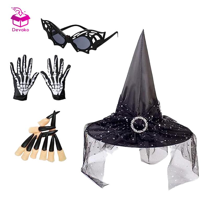 Mũ phù thủy hóa trang halloween DEVOKO cho người lớn