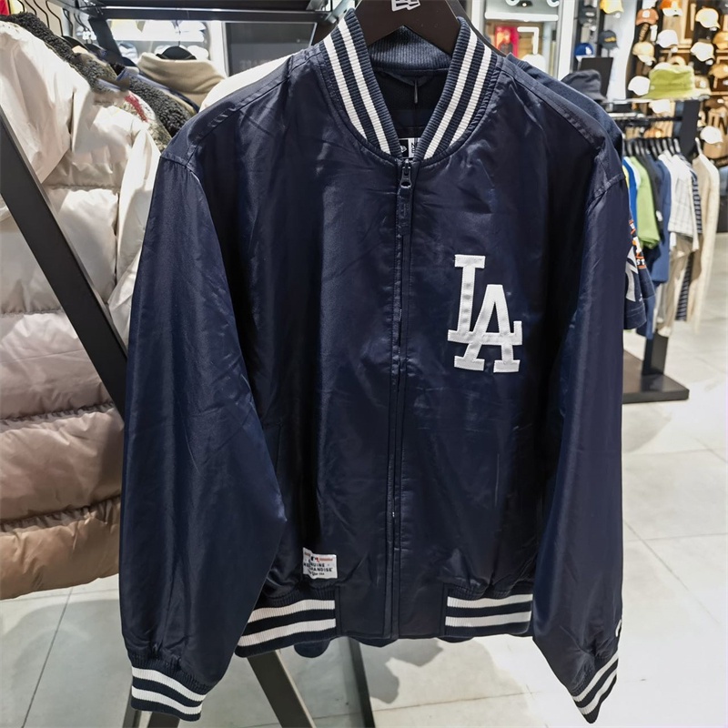 Áo Khoác Bóng Chày Thêu logo mlb ny Cá Tính Cho Cặp Đôi