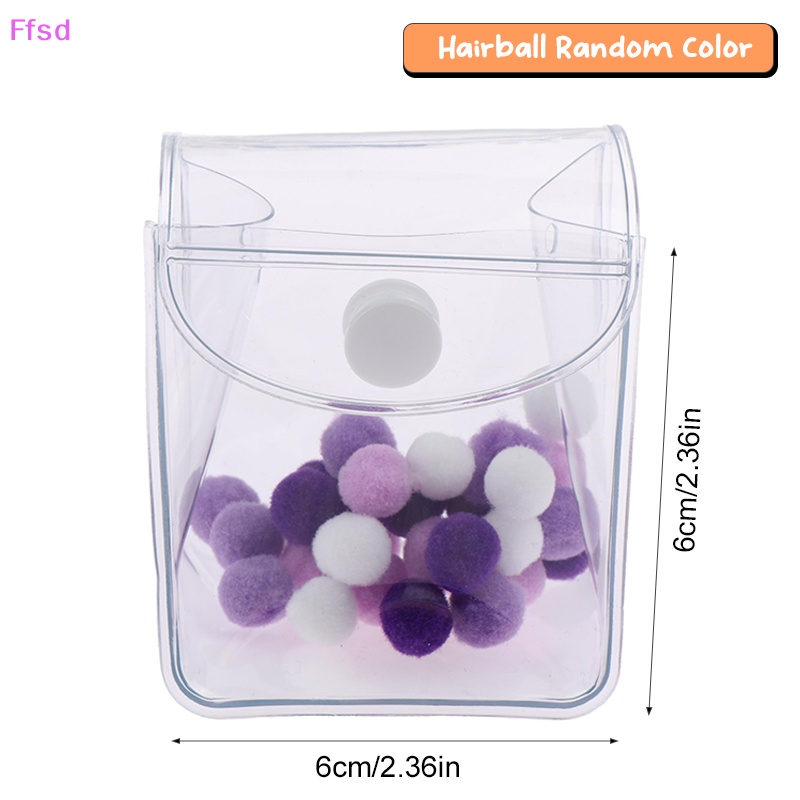 1 Bộ Túi Đựng Tiền Xu / Tai Nghe / Móc Khóa mini Trong Suốt Hình Búp Bê anime Kèm Quả Bông