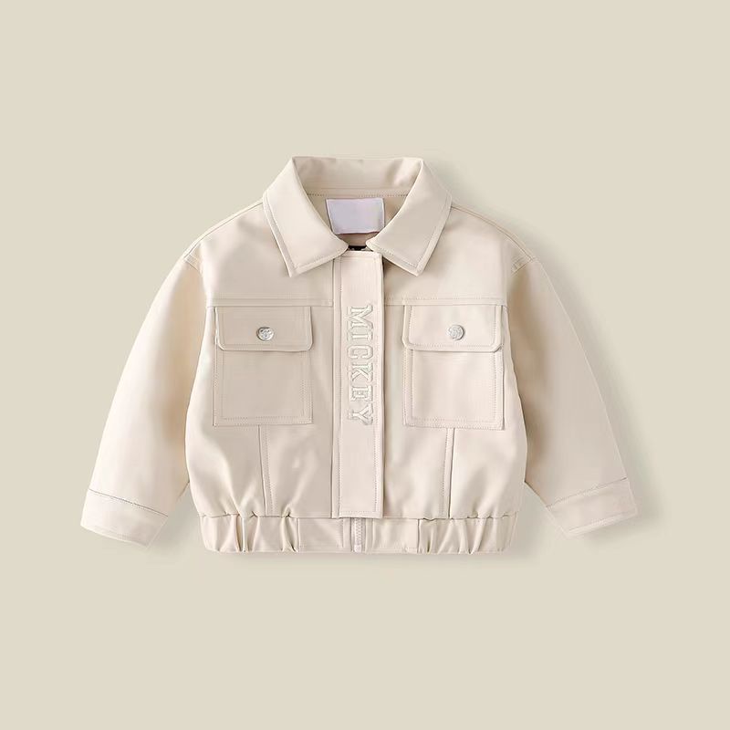 Áo Khoác Da Thời Trang Mùa Thu Cá Tính Cho Bé Trai