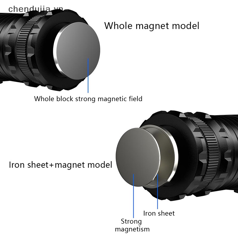 Đèn Pin led Sạc type-c Chống Nước Có Nam Châm Cho Cắm Trại 18350 2000lm