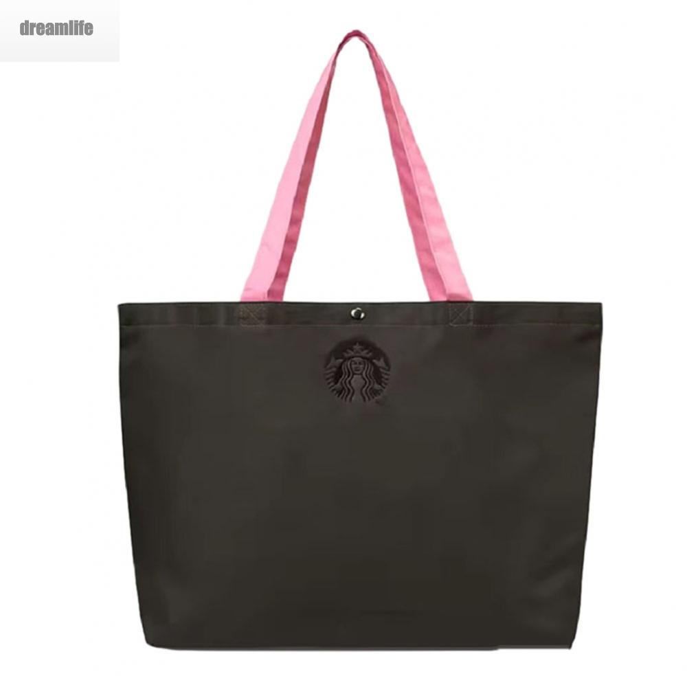 Túi Đeo Vai Bằng nylon Bền Và Thiết Thực Với starbucks Và blackpink Thêu