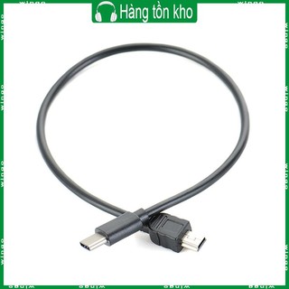 Dây Cáp Chuyển Đổi 30cm type c Sang mini usb otg Cho Máy Ảnh Đen
