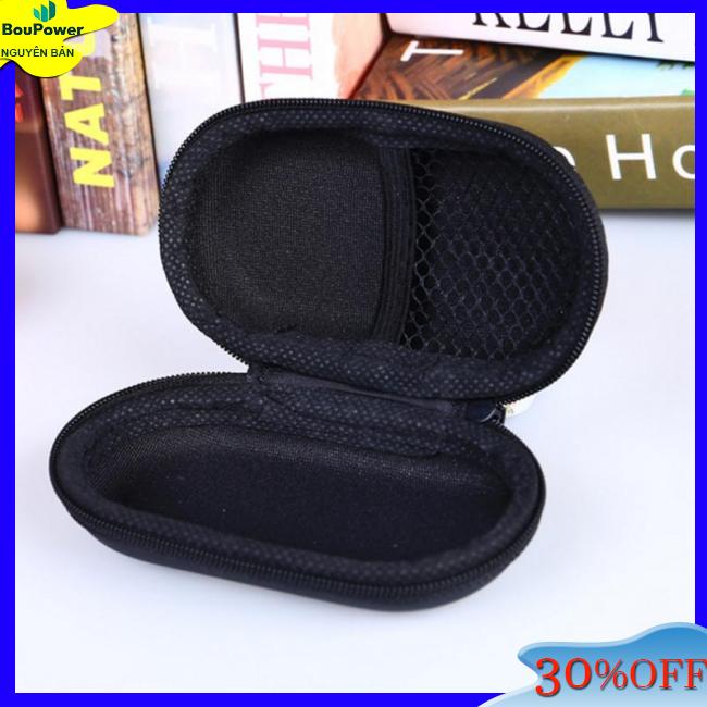 Túi Đựng Tai Nghe / Dây Cáp Đa Năng Hình oval Có Khóa Kéo Tiện Dụng Thẻ