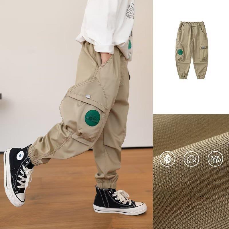 Beibeiyin Quần Legging Dáng Rộng Màu Trơn Phong Cách Hàn Quốc Thời Trang Xuân Thu Cho Bé Trai