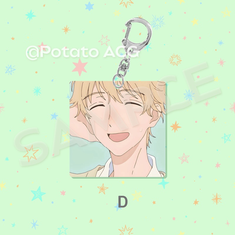 Móc khoá Anime Manga Skip and Loafer Square Pendant Anime Iwamura Mitsumi Shima Sousuke Kawaii Acrylic dễ thương