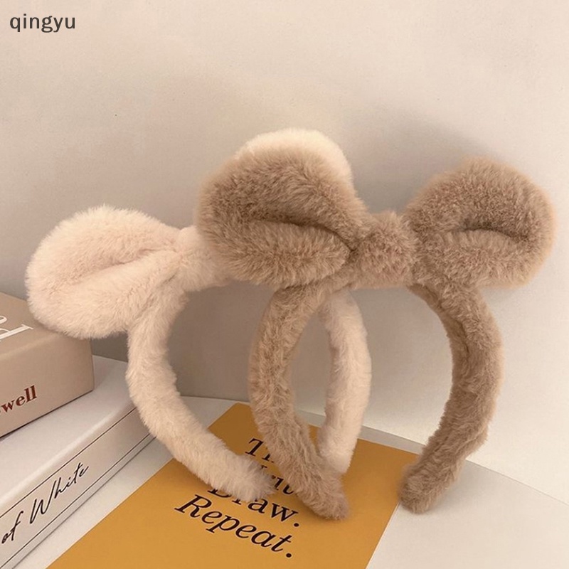 Mới Băng Đô Tai Thỏ Màu Trơn Bằng Lông Nhung Dễ Thương Xinh Xắn