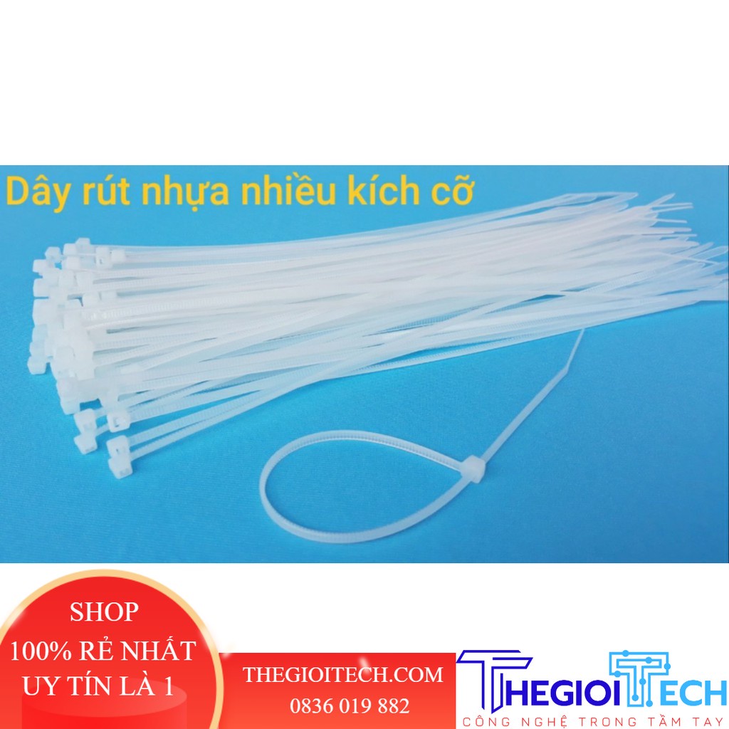 Dây rút nhựa màu trắng các loại - Dây rút 1.5 tấc