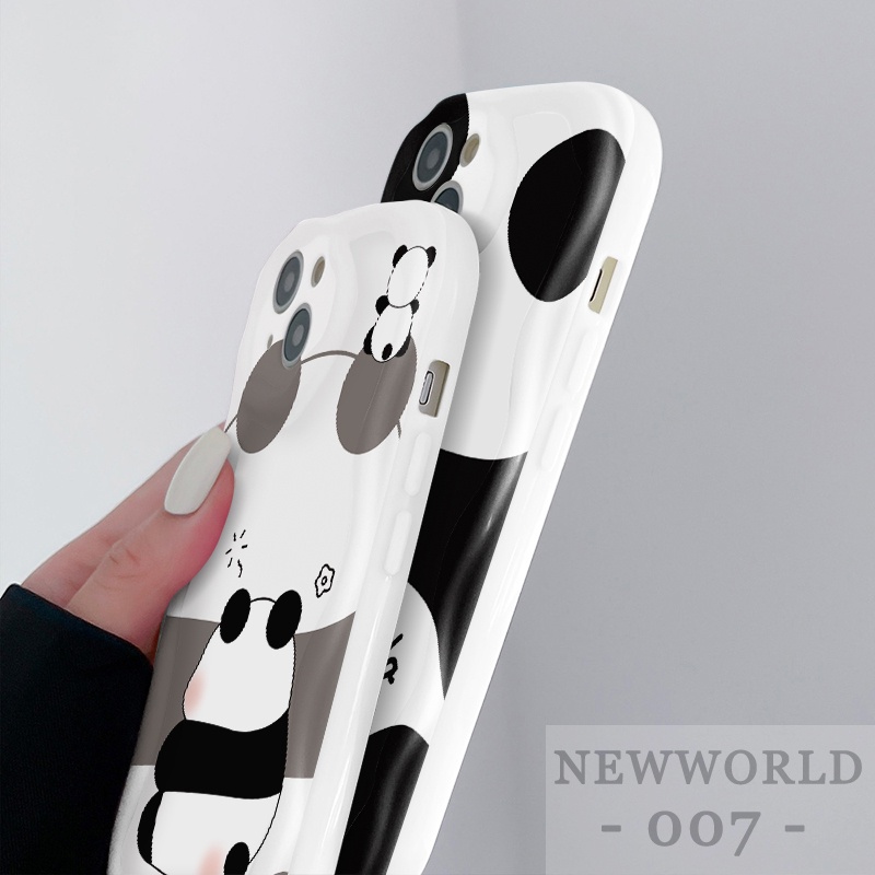 Ốp Điện Thoại Họa Tiết Gấu Trúc Hoạt Hình Dễ Thương Cho iphone 14 13 12 11 pro x xs max 6 6s 7 8 plus ny71