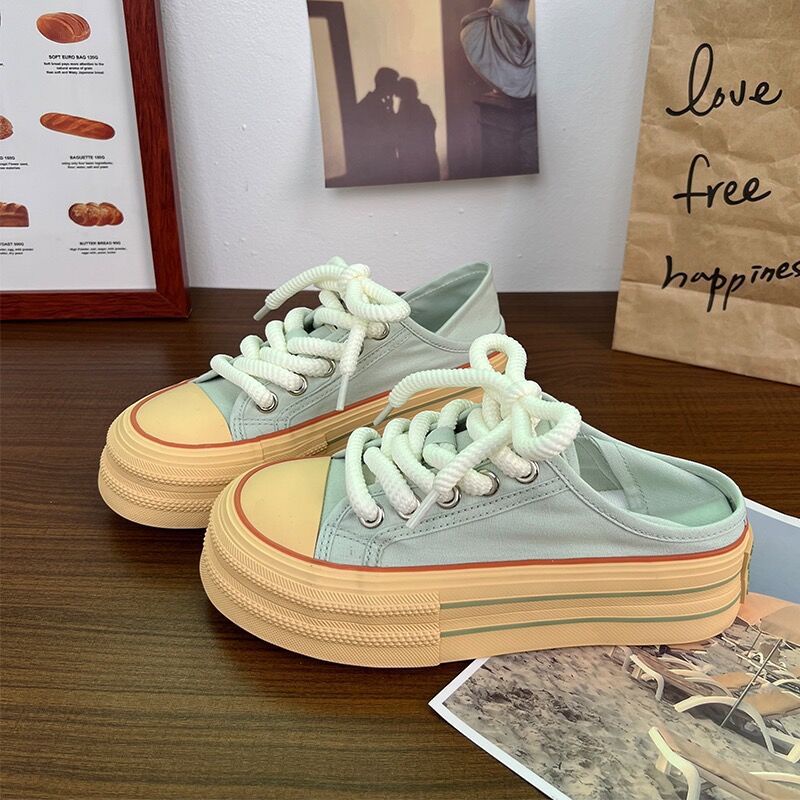 Giày Lười Vải canvas Đế Dày Hai Lớp Thoáng Khí Phong Cách Mới 2023