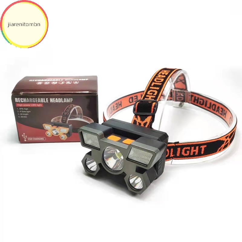 Jiarenitombn Đèn Pin Đội Đầu Câu Cá / Cắm Trại / Leo Núi Có Thể Sạc Lại vn