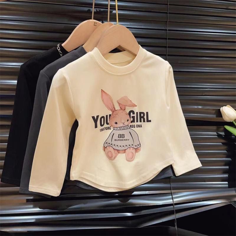 Aiyaya Áo Thun Tay Dài In Hình Thỏ Dễ Thương Thời Trang Mùa Thu Cho Bé Gái