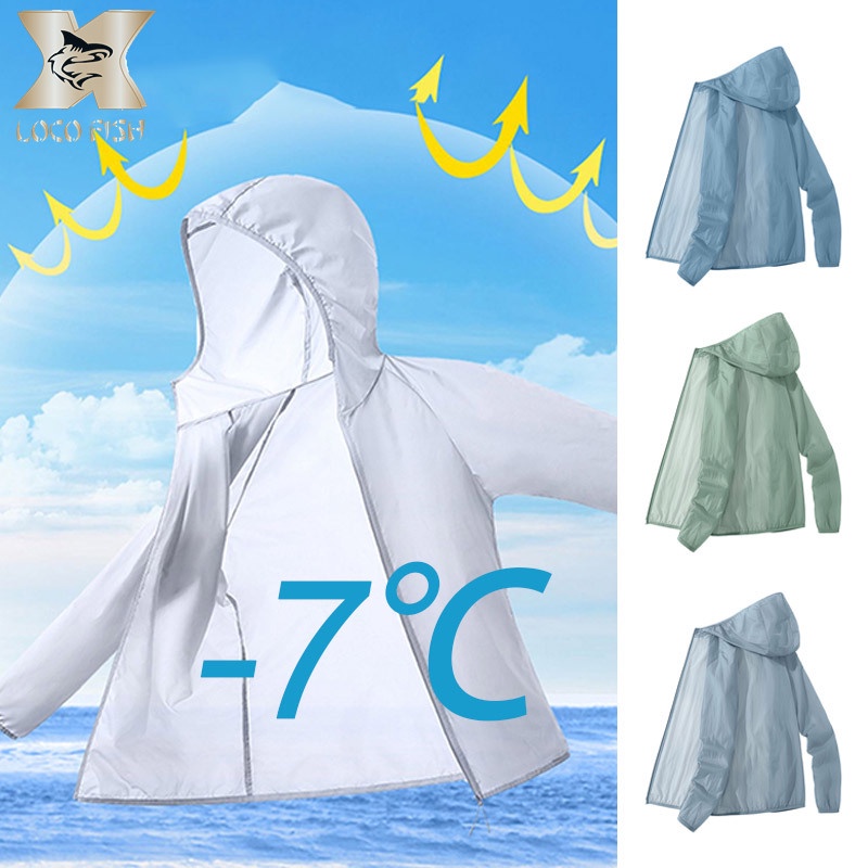 Áo khoác LOCO FISH thoáng khí chống nắng thời trang mùa hè cho nam và nữ