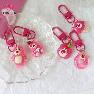 Móc Khóa Hình Gấu Dâu Tây Dễ Thương Mới