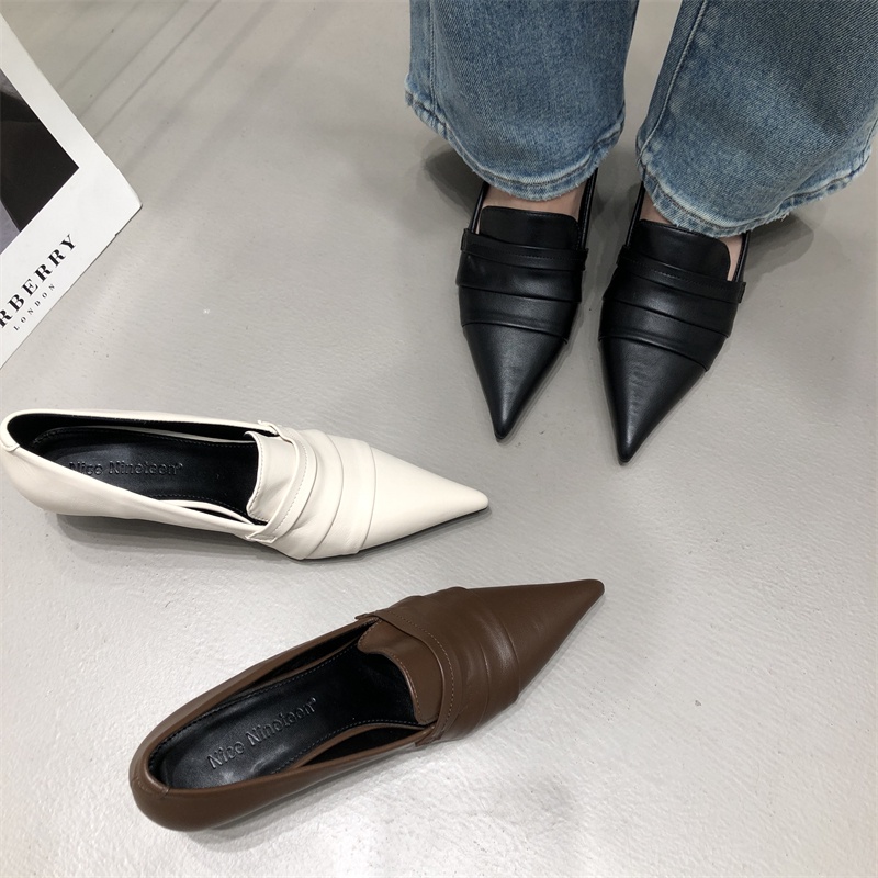 Giày Cao Gót Mũi Nhọn Phong Cách Âu Mỹ Thời Trang Mùa Thu Mới sk2023