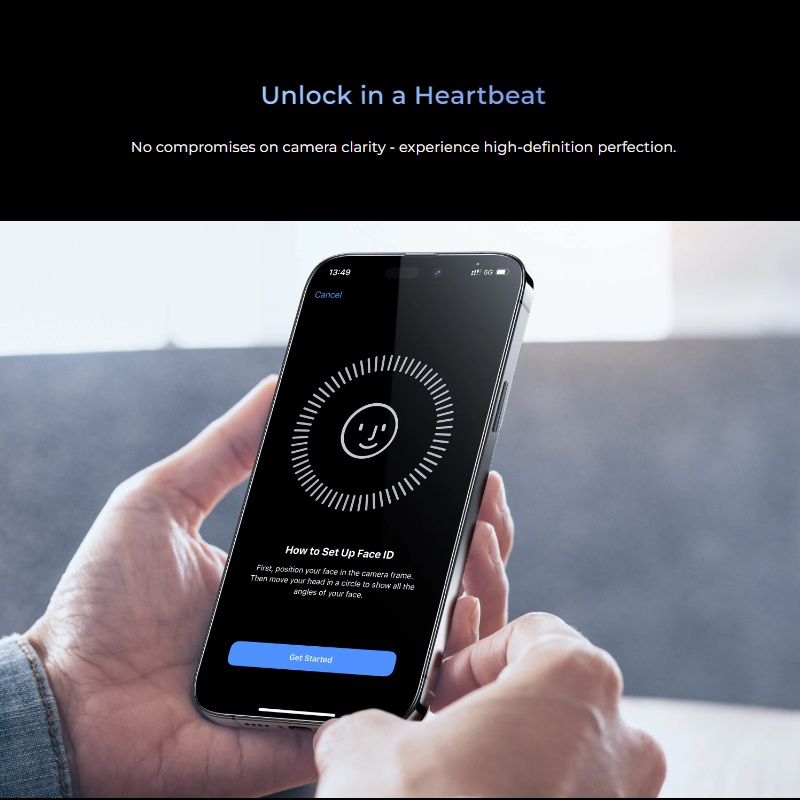 Benks Kính Cường Lực Nhám Bảo Vệ Màn Hình Chống Dấu Vân Tay 0.23mm Cho iphone 15 14 pro max