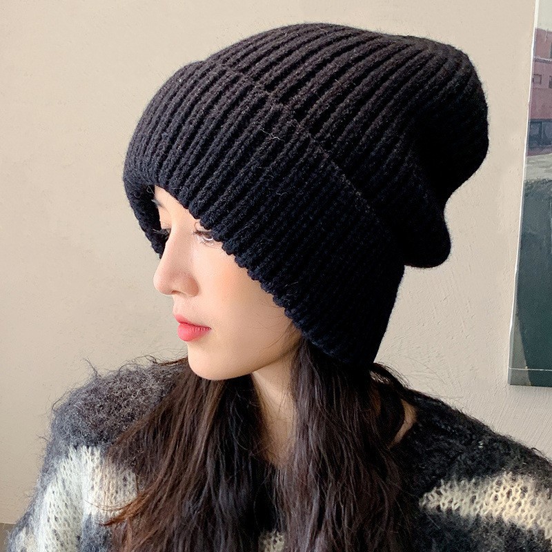Mới Mũ Len beanie Màu Trơn Thời Trang Thu Đông Cho Nam Nữ