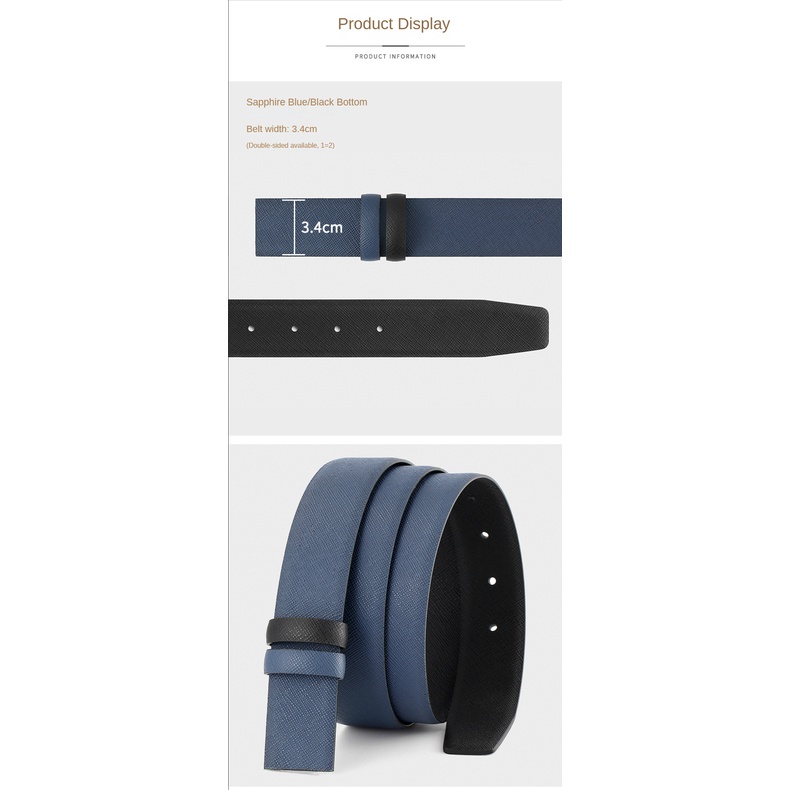 Thắt Lưng Da Bò Không Đầu Đục Lỗ 8 Nhân Vật Đầu Tiên Cho Nam