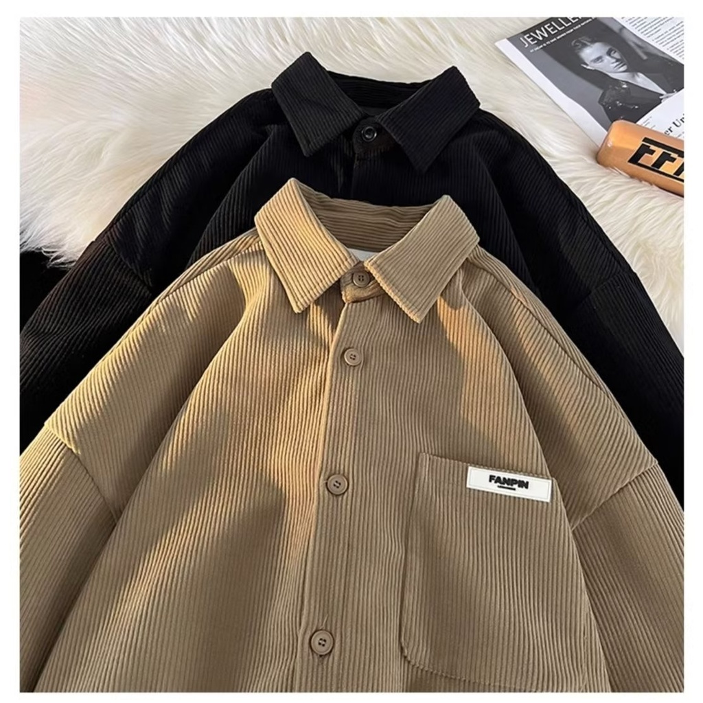 Áo Sơ Mi Tay Dài Dáng Rộng Kiểu vintage Nhật Bản plus size m-8xl