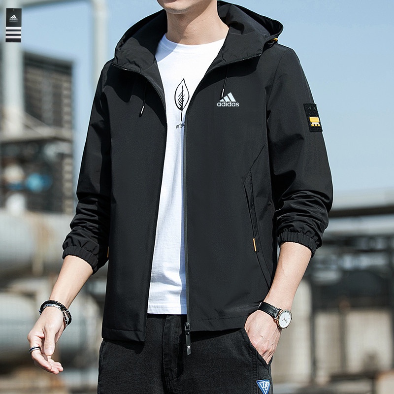 Áo Khoác Thể Thao adidas Có Mũ Trùm Tiện Lợi Dành Cho Nam / Size 45-100kg
