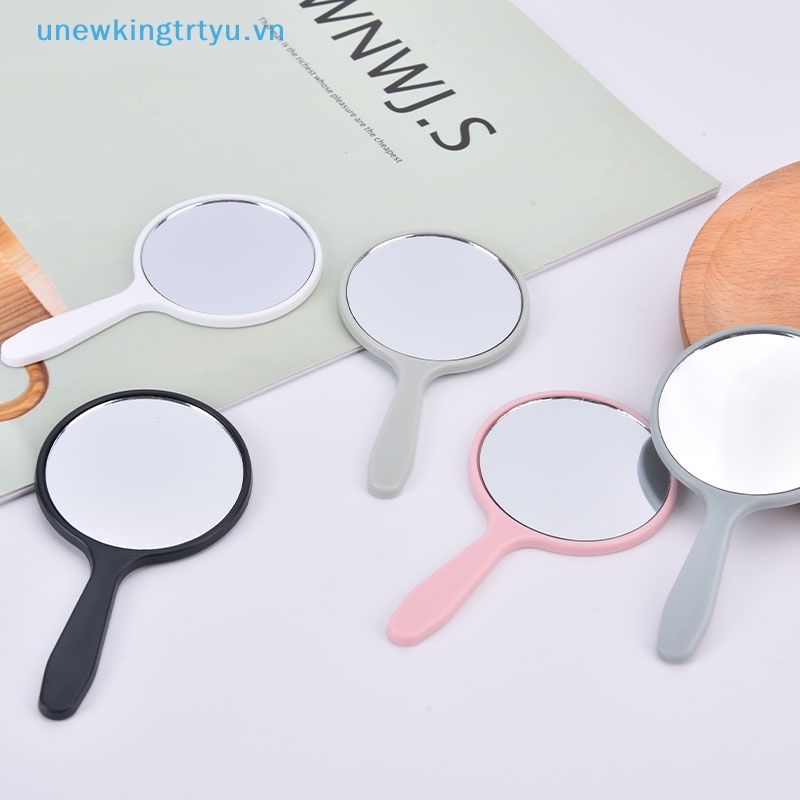 Gương Trang Điểm unewtyu Cầm Tay Hình Tròn Có Tay Cầm Tiện Lợi