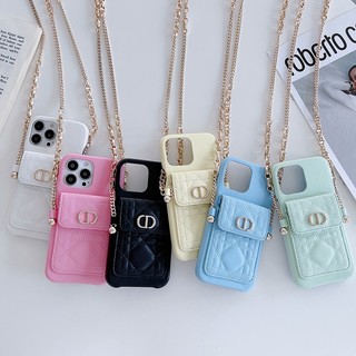 Bl Bao Da Điện Thoại Dạng Ví Có Ngăn Đựng Thẻ Và Dây Đeo Sang Trọng Cho iphone 15 pro max 14 pro max